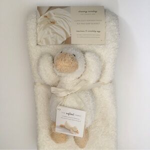 NEW Baby Blanket & Soft Toy Duck Cozy Feather Knit Baby Gift Set | Dreamy Sunday